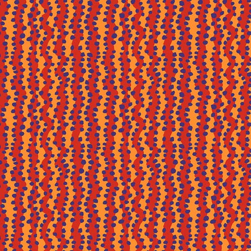 Kaffe Collective Feb. 2025 - Sm Bubble Stripe - Red- red & orange stripes