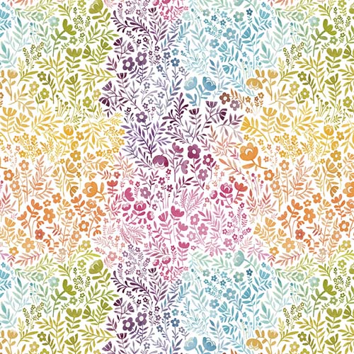 Here Kitty Kitty - Floral Daydream - Multi - allover flowers grouped in colors