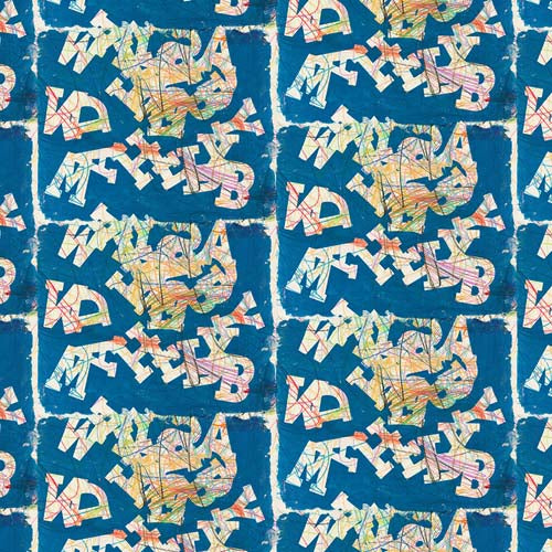 Ravel - Ravel - Ocean - white letters on blue squares w/ crayon scribbles