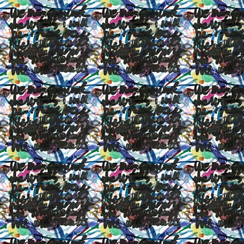 Ravel - Tangle - Saltwater - black paint writing on colorful paint
