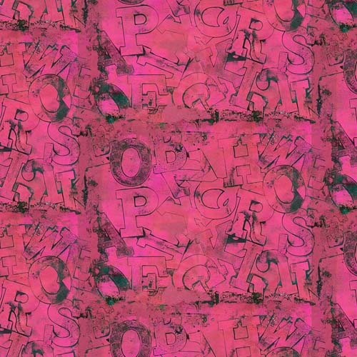 Ravel - Small Intertwine - Watermelon - black outlined letters on pink