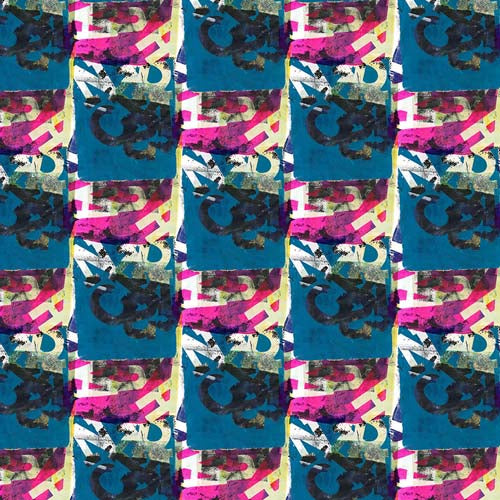 Ravel - Jumble - Photo Flash - letters on blue & pink squares