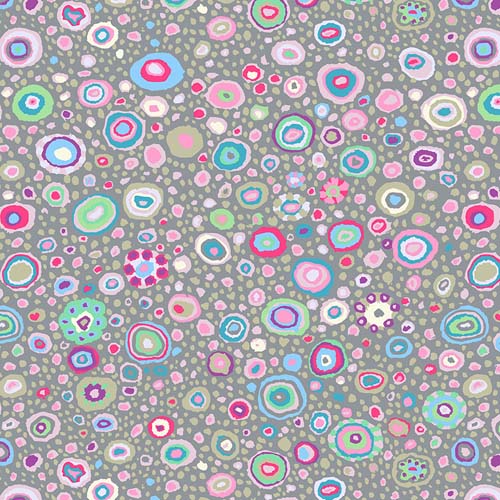 Roman Glass - Grey - August 2023- pastel circles on gray