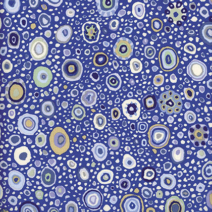 Roman Glass - Blue - Kaffe Fassett Classics - Circles on Royal Blue
