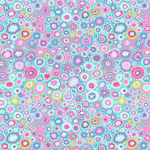 Kaffe Collective - August 2025 - Paperweight - Aqua - circles on aqua