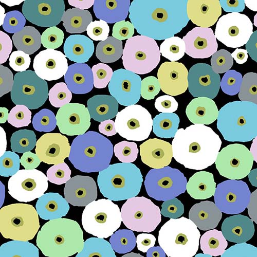 Kaffe 85 & Fabulous - Spools -Contrast - packed pastel spools on black