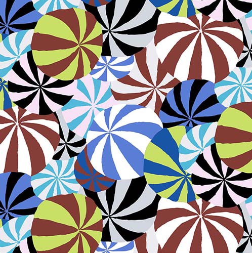 Kaffe 85 & Fabulous - Beach Balls - Neutral - packed striped balls in grays