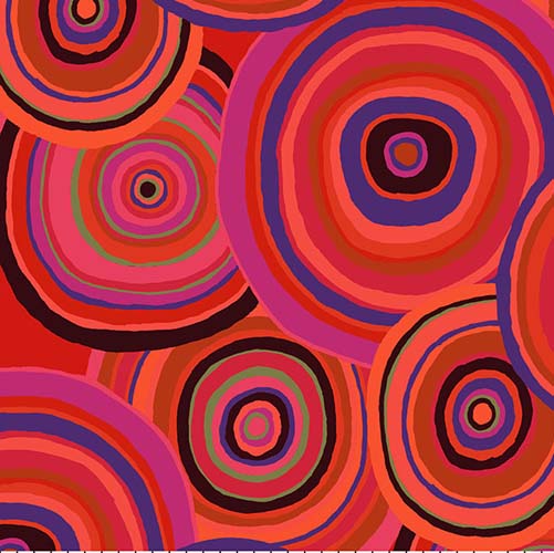 Kaffe 85 & Fabulous - Targets- Red - large concentric circles in reds