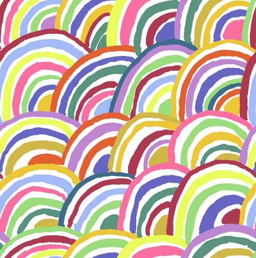 Rainbows - White - packed rainbows w/white - Feb.2022 - Kaffe Fassett collective