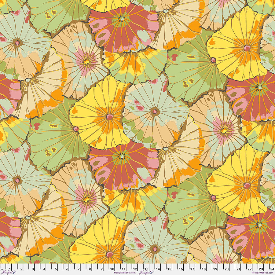 Kaffe Collective - Classics - Lotus Leaf - Jade - green. pink, yellow