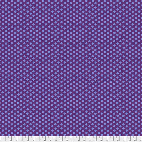 Spot - Eggplant - Kaffe Fassett Classics - Light Blue Dots on Purple