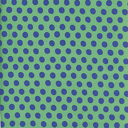 Spot - Green - Kaffe Fassett Classics - Blue Dots on Green GP70-GRE