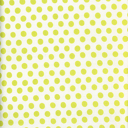 Spot - Sprout - Kaffe Fassett Classic - lime dots on white