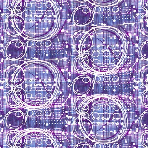Cool Breeze - Tornado - Purple/Multi - white circles on purple