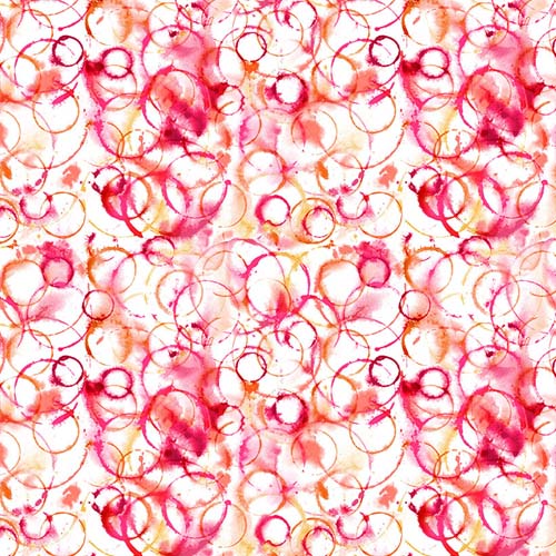 Heat Wave - Windy - Warm - Pink & orange overlapping circles on white
