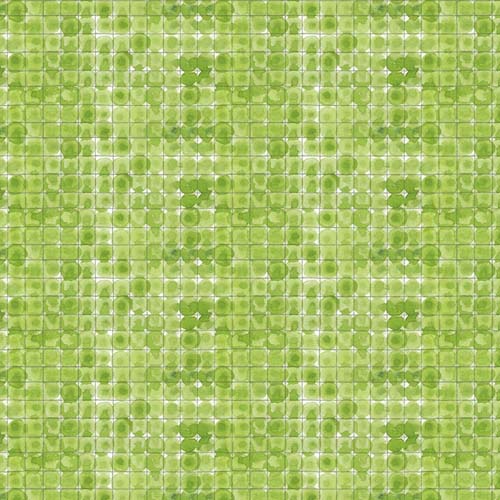 Cool Breeze - Sea Breeze -Lime -Lime green splotches on gridlines