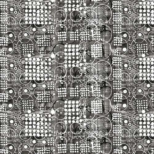 Heat Wave - Blistering - Gray- white circles & dots on gray
