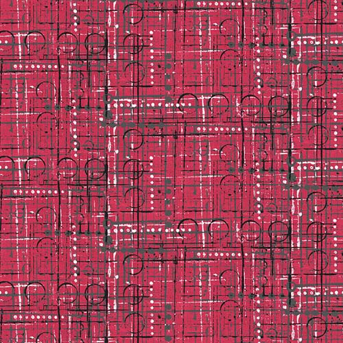 Heat Wave - Steamy - Warm - circles dots & lines on hot pink