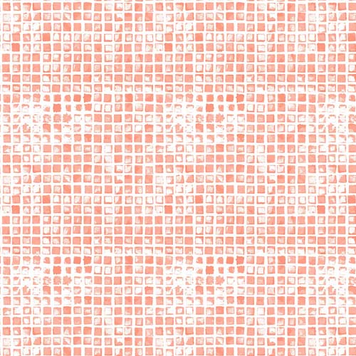 Heat Wave - Balmy - Warm - peach and white grid