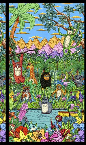 Tropical Jungle Jams - PANEL 24 in - Party in the Jungle - jungle scene