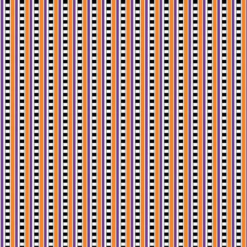 Spooky Cute - Halloween CheckStripe - Multi- stripe - Mary Engelbreit