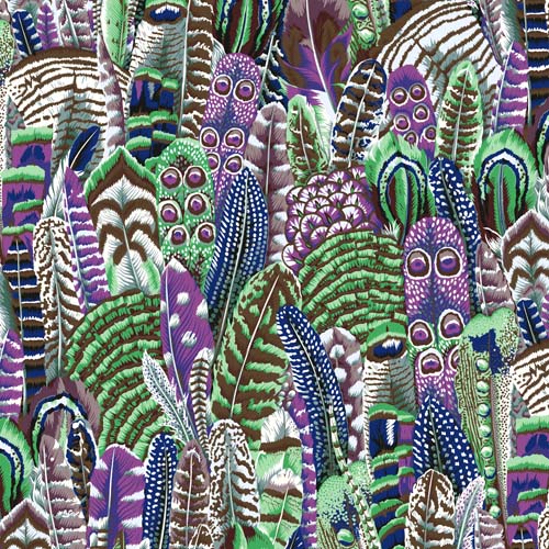 Feathers - Contrast - purplegreen blue - Feb.2022 - Kaffe Fassett collective