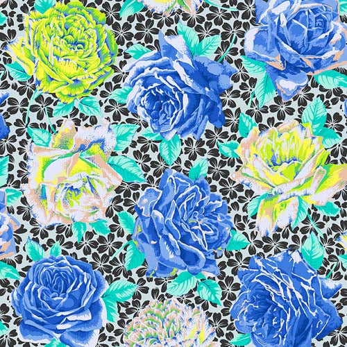 Kaffe Fassett Collective February 2026 - Rose Bloom - Blue