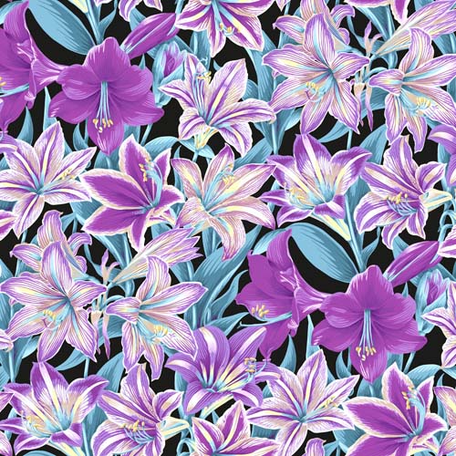Amaryllis - Lavender - purple and teal - Feb.2022 - Kaffe Fassett collective