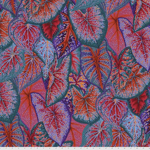 Caladiums - Red - red teal purple leaves - Kaffe Collective - Aug 2021