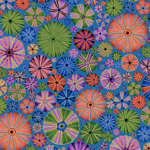 Kaffe Collective - August 2024- Urchins - Dark -coral purple & green sea urchins