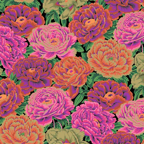 Kaffe Collective - August 2025 - Tibetan Peony - Red - Red & pink flowers