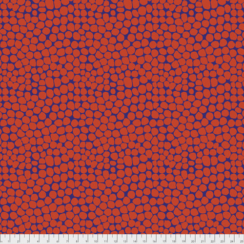 Jumble - Rust - Red Pebbles on Blue - Fall 2019 - Kaffe Fassett Collective