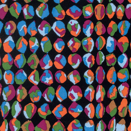Baubles - Black - Orange Green Blue & Plum on Black-Spring 2017-Kaffe C
