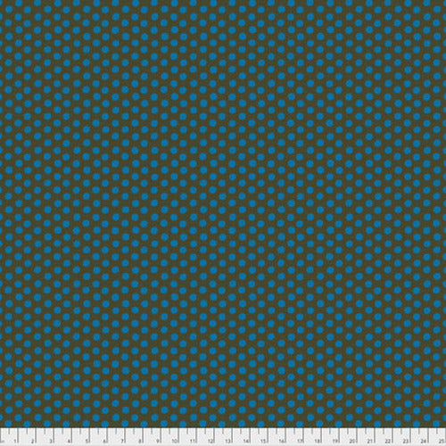 Spot - Bottle - Kaffe Fassett Classics - Bright Blue on Hunter Green