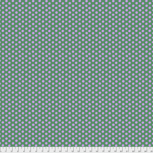 Spot - Guava - Lavender Dots on Green - Spring 2019 - Kaffe Fasset
