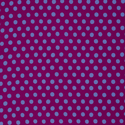 Spot - Plum - Kaffe Fassett Classics - Periwinkle Dots on Plum