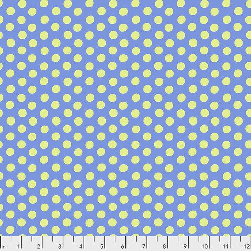 Spot - Spring - Kaffe Fassett Classics - Lime Green Dots on Blue - Feb. 2020