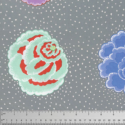 Corsage - Grey - Large Flowers on Grey-Kaffe Fassett Collective Fall 2015 by Ka
