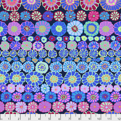 Row Flowers - Blue - Kaffe Fassett Collective