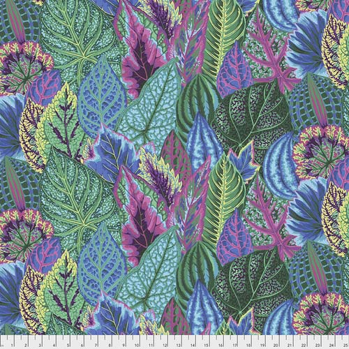 Coleus-Turquoise-Large Coleus Leaves-Feb. 2020-Philip Jacobs Kaffe Fassett Coll