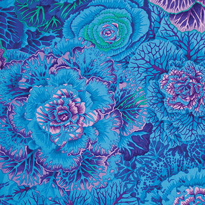 Brassica - Blue - Large Cabbages in Purple & Deep RedClassic Kaffe Fasstt