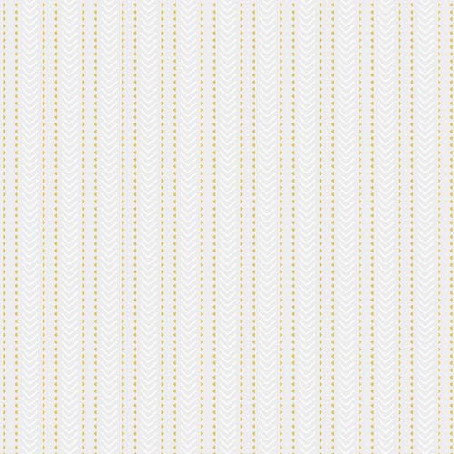Complements - Geolines - Wind - rows of gold triangles & white arrows on cream
