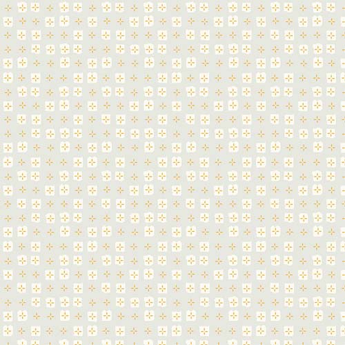 Complements - Whitewash - Wind gold pluses on cream and grey
