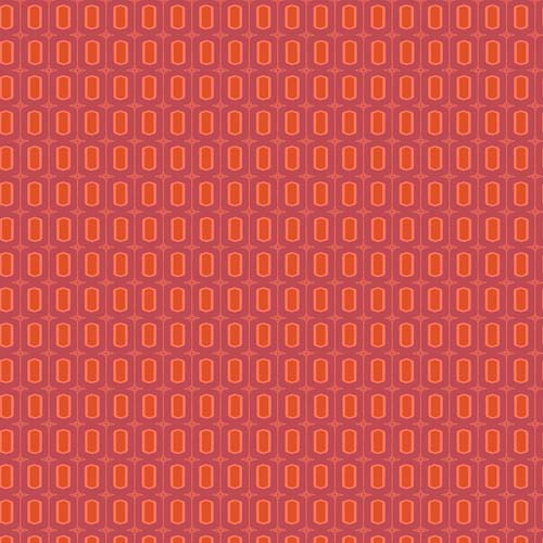 Vintage Cloth - Cobblestone -Chateau - orange & mauve rectangle geometric