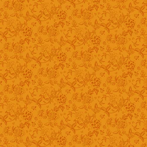 Vintage Cloth - Honey -Chateau - gold tone on tone floral