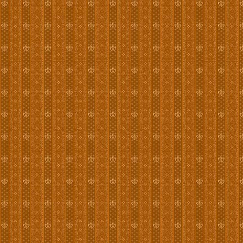 Vintage Cloth - Tracks - Chateau - golden brown stripe