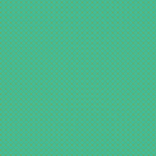 Vintage Cloth - Bridges - Vondel - grid on turquoise