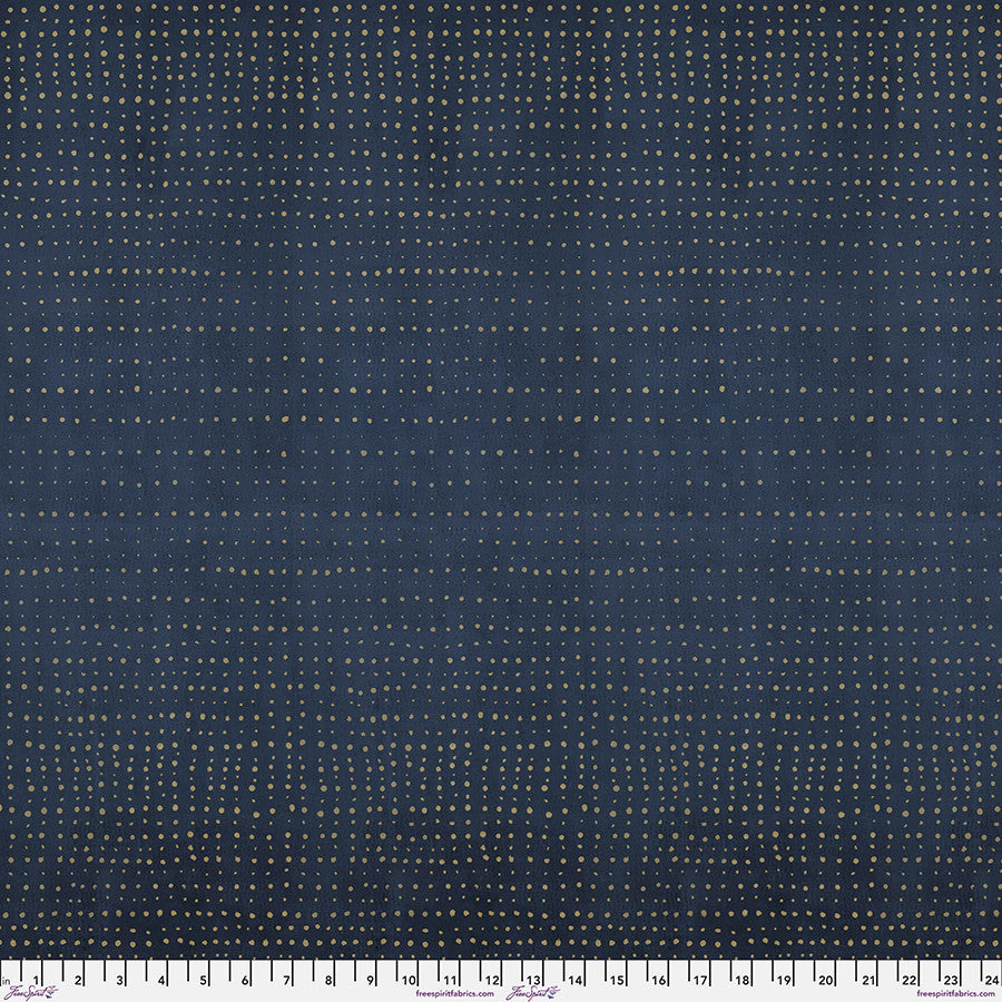 Eclipse - Constellation - Shadow - rows of tan dots on navy blue