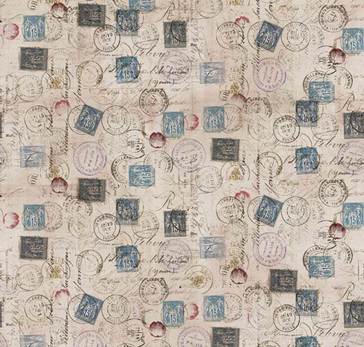 Foundations - Correspondence - Taupe - cancellations & stamps - Tim Holtz