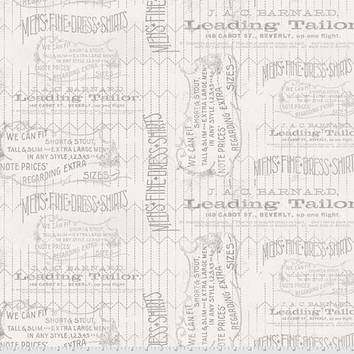 Monochrome - Tailored - Linen - Tailoring ads and stitches by Tim Holtz